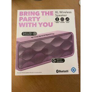 New XL Wireless Speaker Bring the Party With You Light Pink Rechargeable Battery